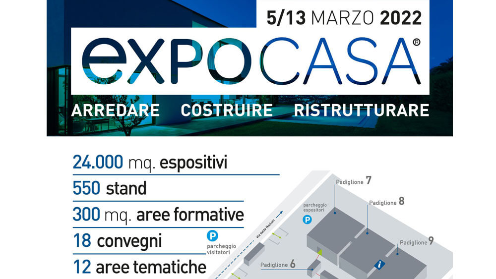 Tutto pronto per Expo Casa 2022, all’Umbriafiere di Bastia dal 5 al 13 marzo